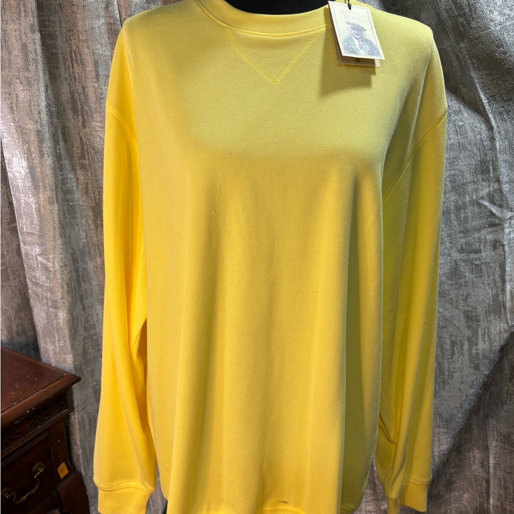 SOLD NWT Donald Ross Yellow Men’s Sweater, Size Large